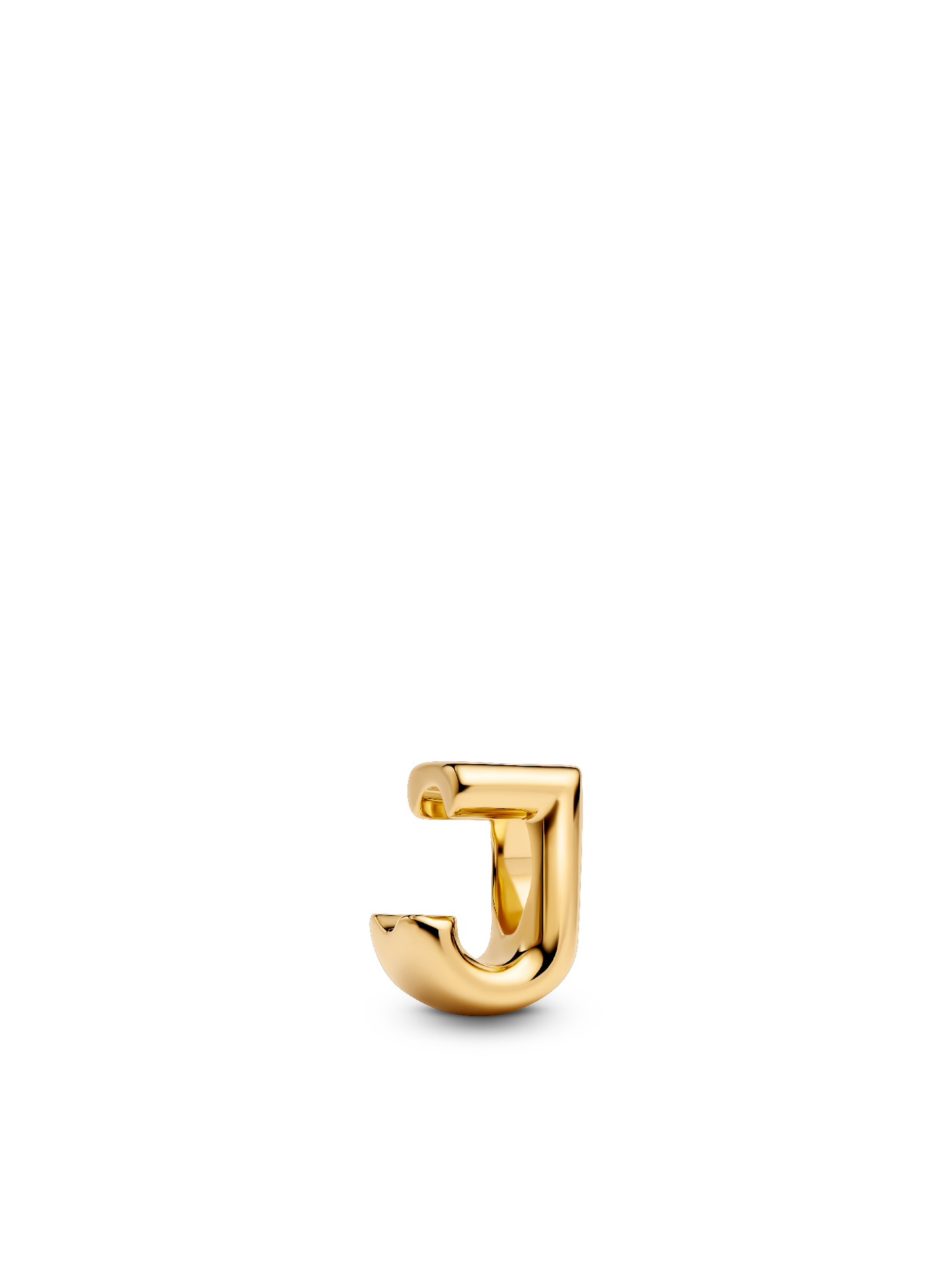 Женский шарм Pandora Letter J Alphabet Charm, Gold plated, цвет: Позолоченный — фото 1