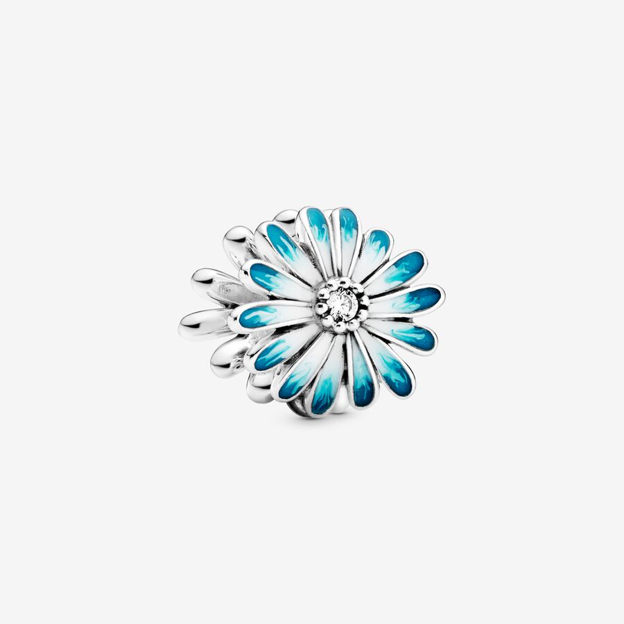 FINAL SALE - Blue Daisy Flower Charm image number 0