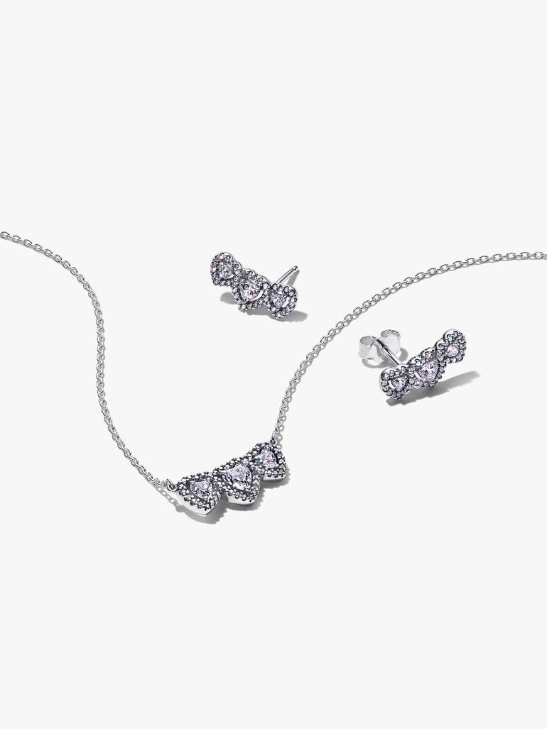 Halo Heart Trio Jewelry Gift Set