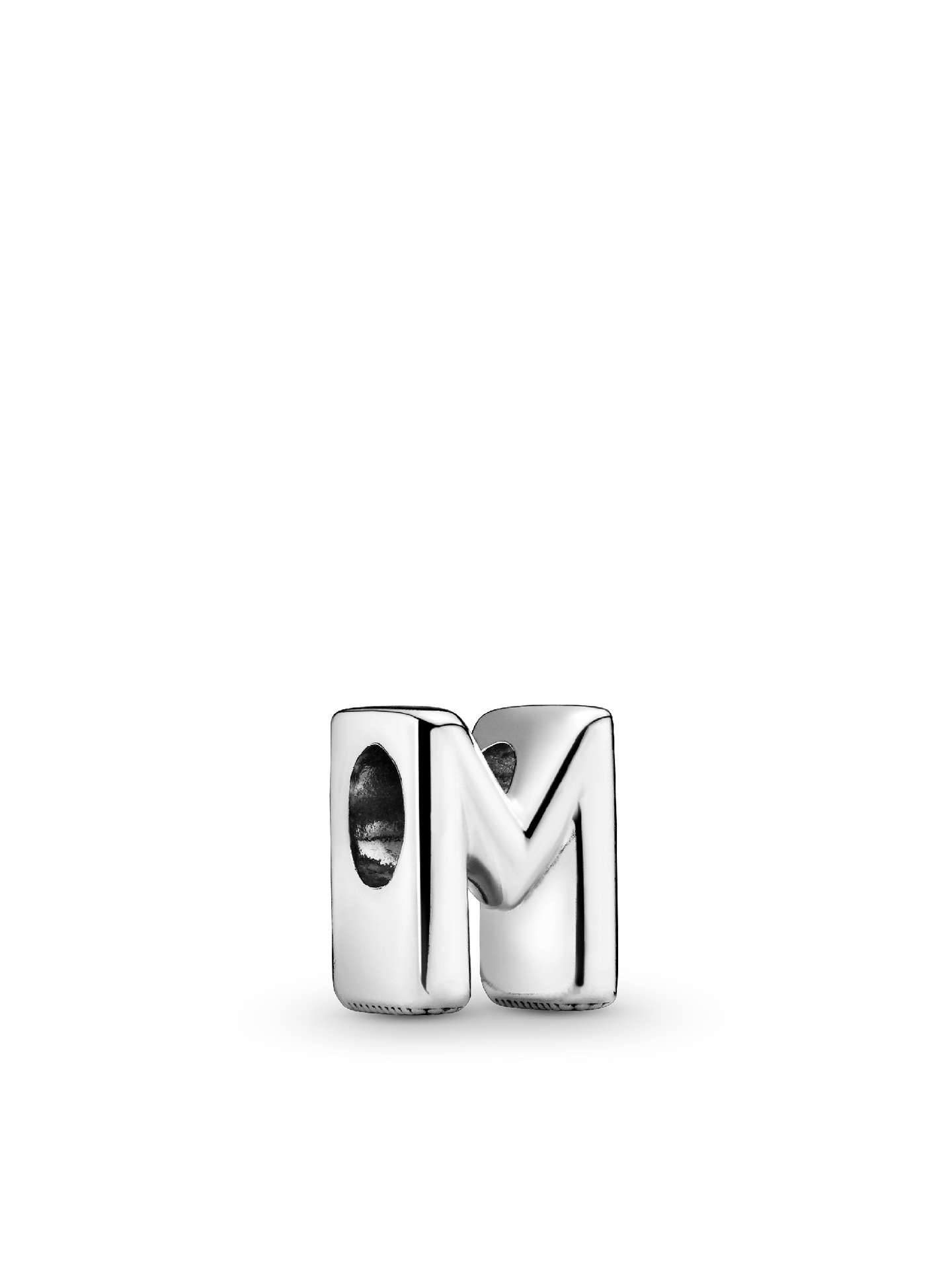 Женский шарм Pandora Letter M Alphabet Charm, цвет: Серебро — фото 1