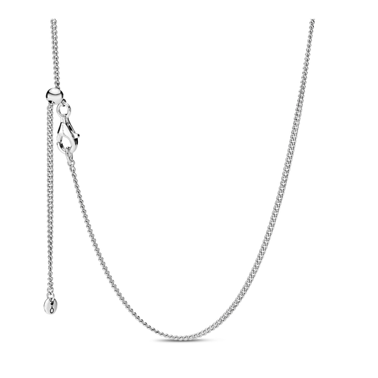 Engraved Initial Bike Lock Charm Necklace with Diamonds - Silver