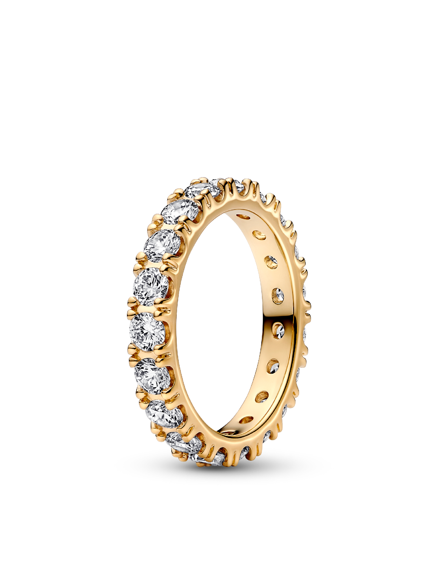 Женское кольцо Pandora Sparkling Row Eternity, Gold plated, цвет: Позолоченный — фото 1