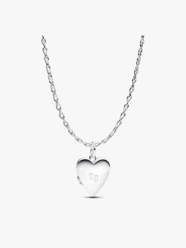 Engravable Openable Heart Tag Pendant Necklace