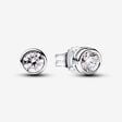 Pandora Era Bezel Lab-grown Diamond Stud Earrings 0.30 carat tw Sterling Silver