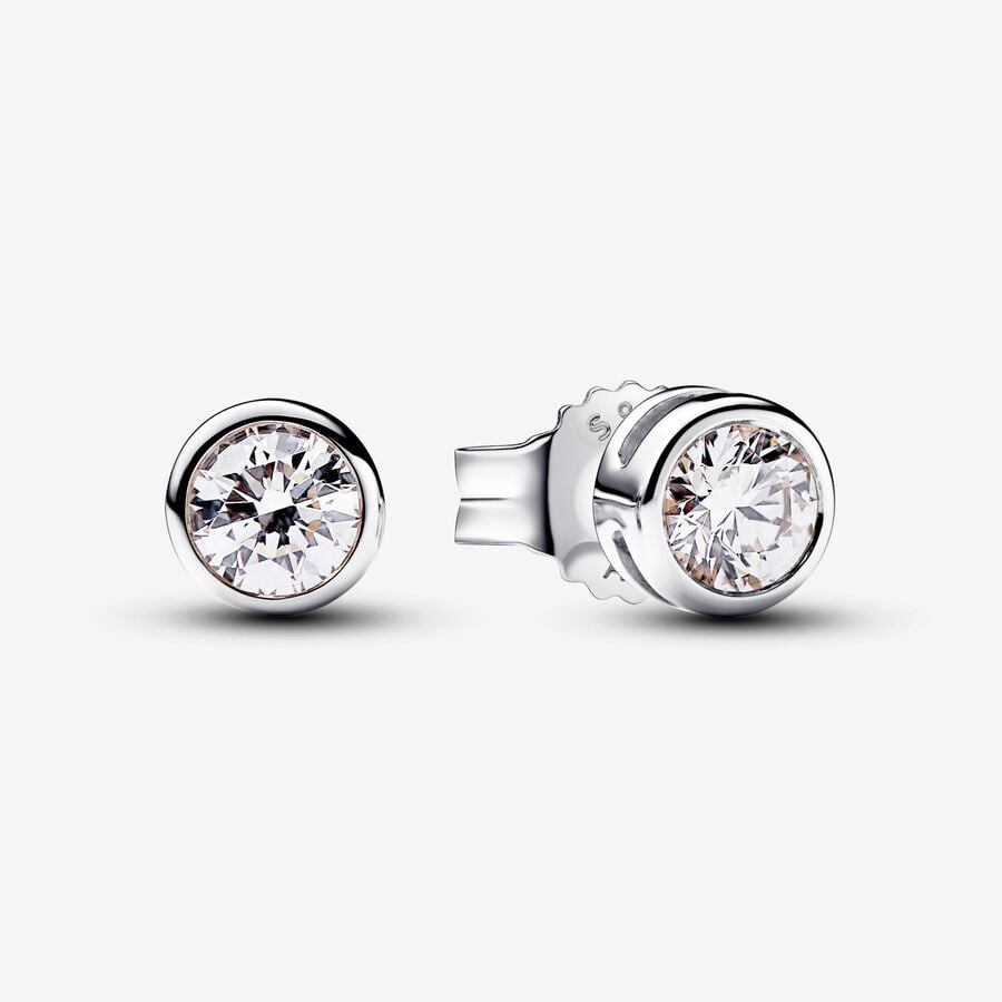 Pandora Era Bezel Lab-grown Diamond Stud Earrings 0.30 carat tw Sterling Silver image number 0