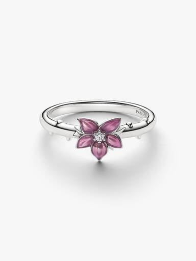 Disney Mulan Cherry Blossom Ring, Platinum Plated