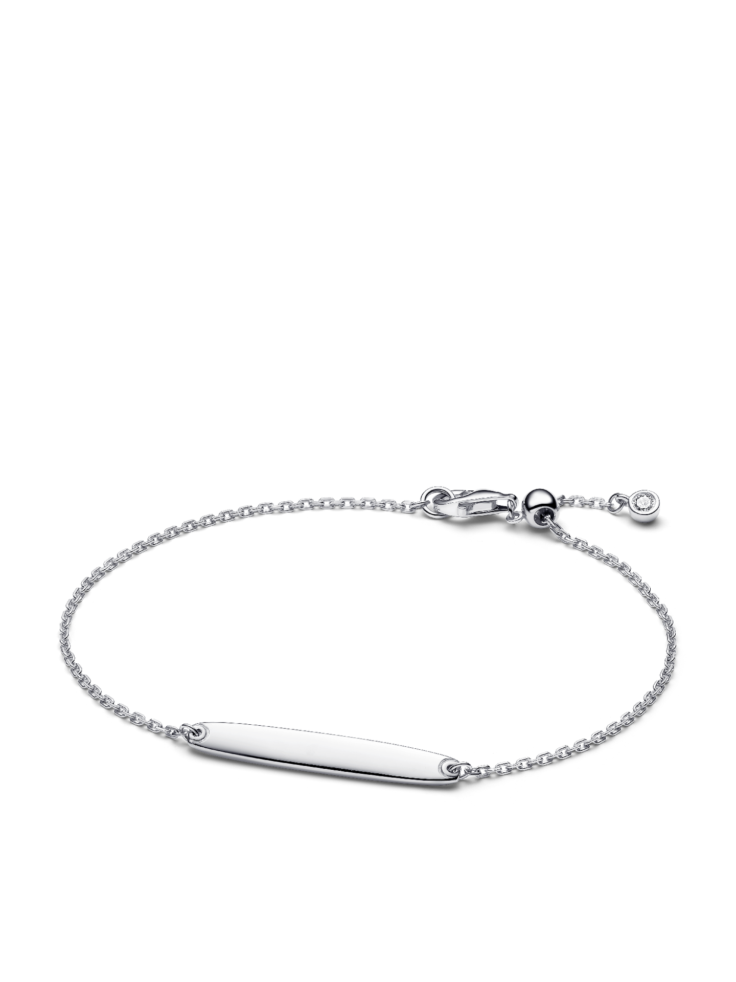 Женский браслет Pandora Engravable Bar Chain, Sterling silver, цвет: Серебро — фото 1
