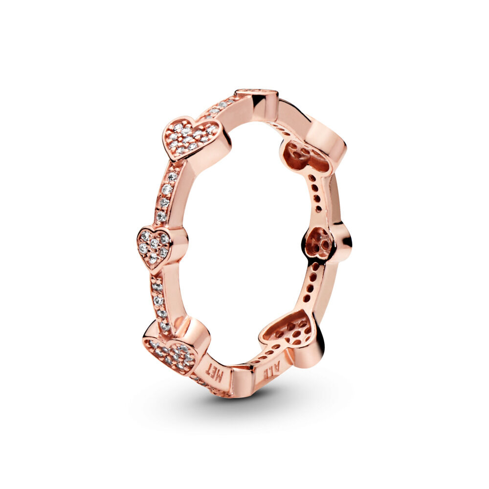 Alluring Hearts Ring, PANDORA Rose™ & Clear CZ