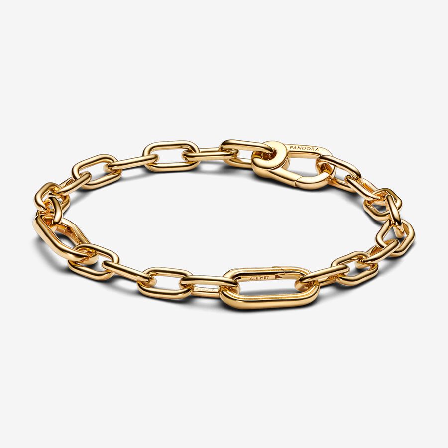 Small Chain Link Bracelet with Large Diamond Link