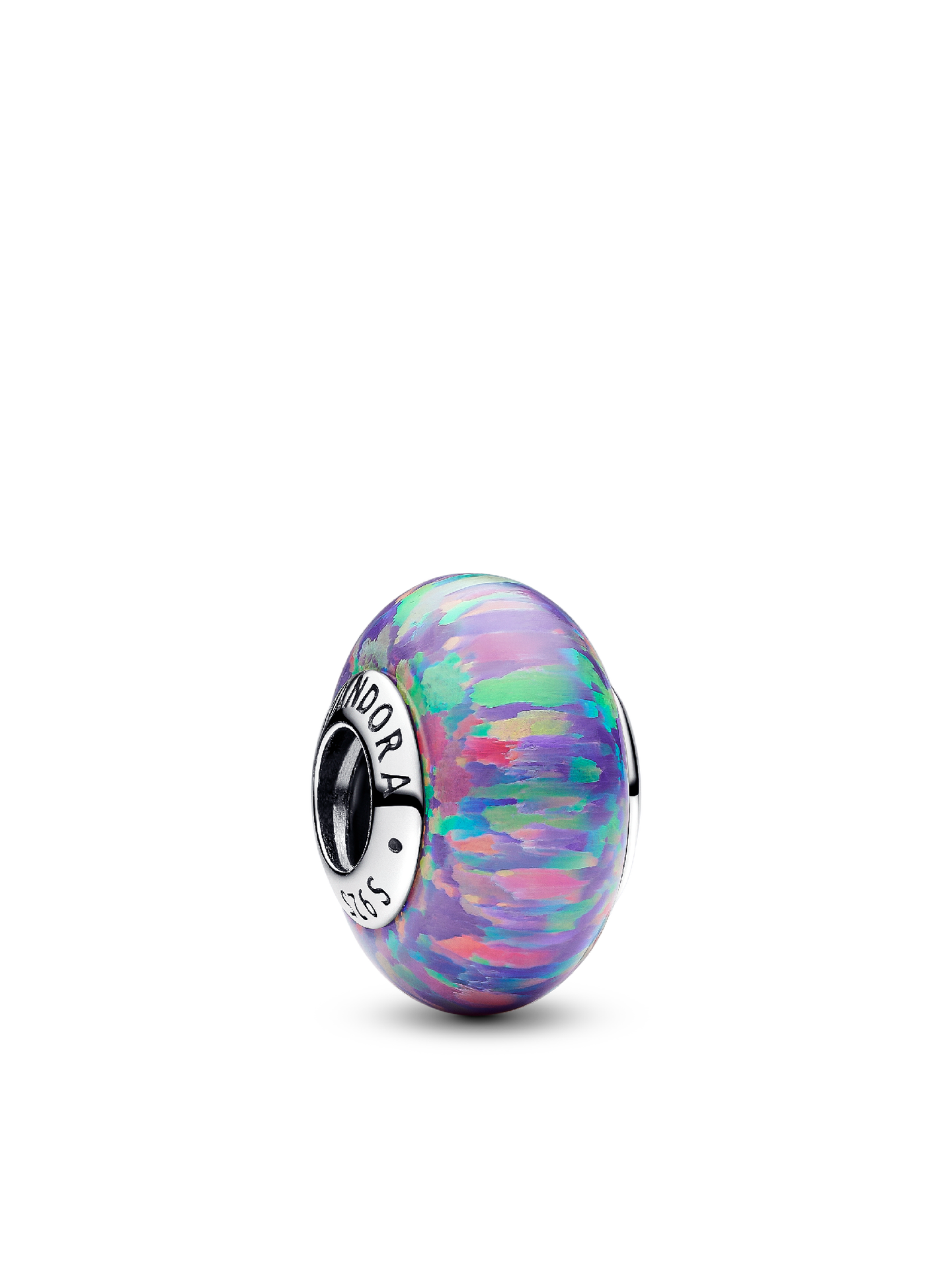 Женский шарм Pandora Opalescent Purple Charm, цвет: Серебро — фото 1