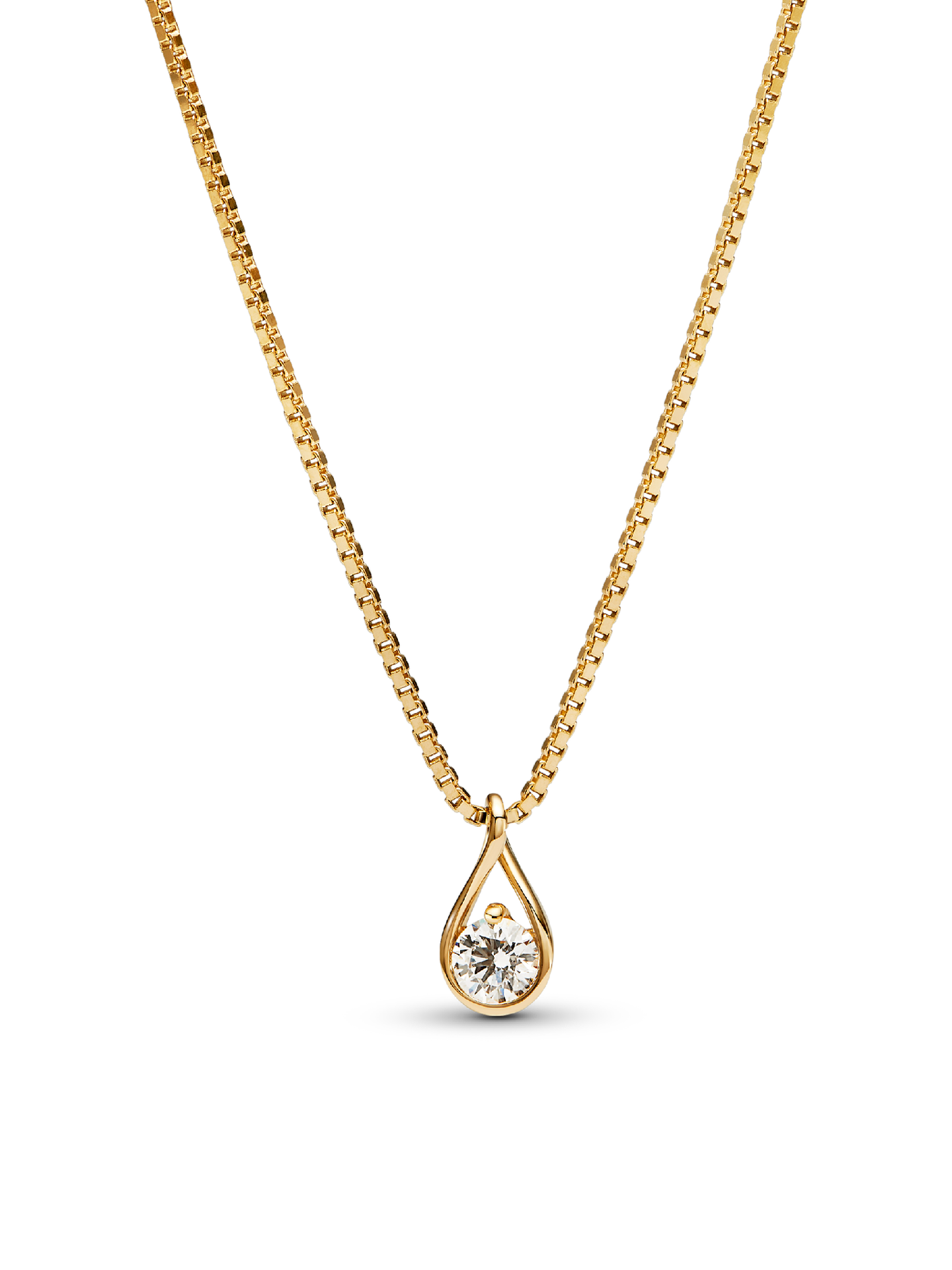 Женские колье Pandora Infinite 14k Gold Lab-grown Diamond Pendant #352187C01, цвет: Золотой — фото 1