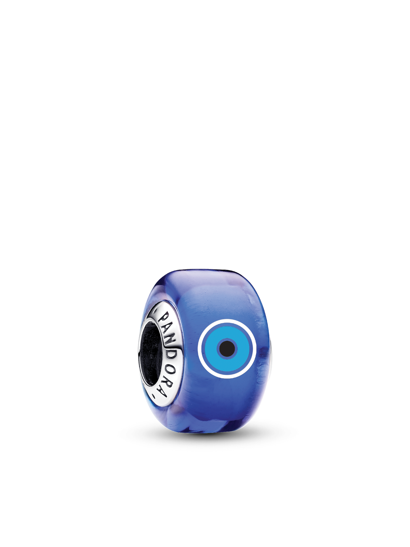 Женский шарм Pandora Evil Eye Murano Charm, цвет: Серебро