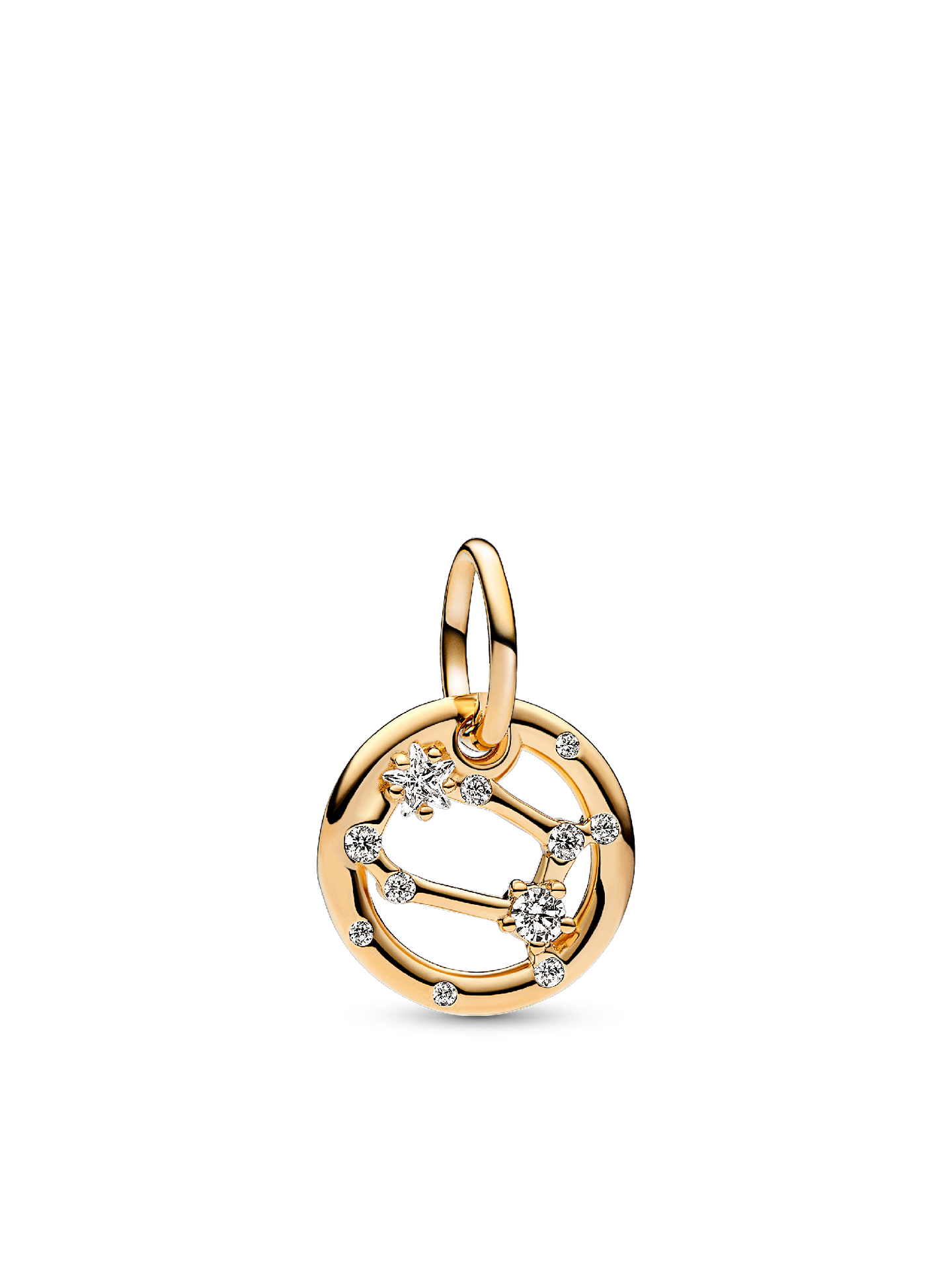 Женский шарм Pandora Gemini Zodiac Dangle Charm, цвет: Позолоченный — фото 1