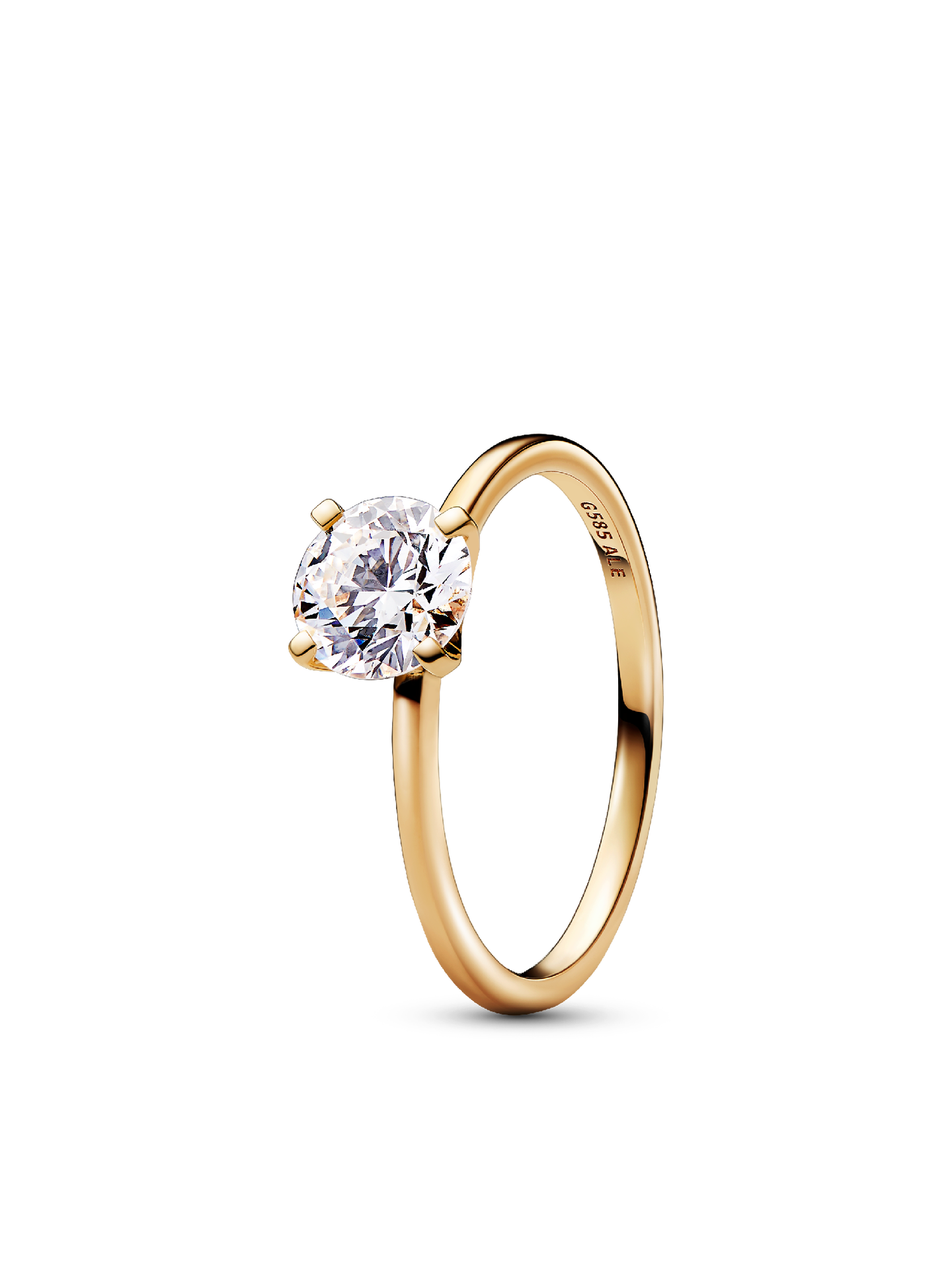 Женские кольца Pandora Era 14k Gold Lab-grown Diamond #152896C01, цвет: Золотой — фото 1
