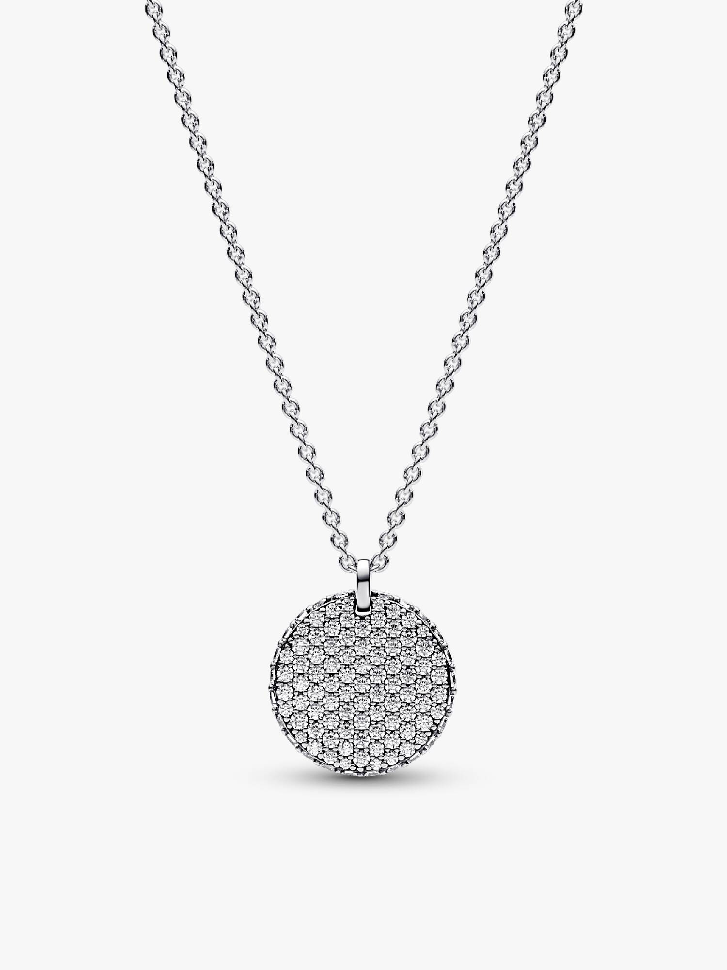 FINAL SALE - Pandora Timeless Pavé Round Pendant Necklace