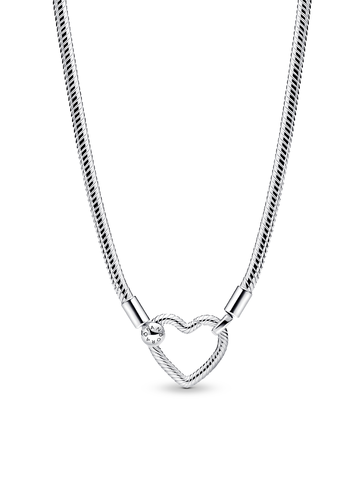 Женская цепочка Pandora Heart Closure Snake Chain, цвет: Серебро — фото 1