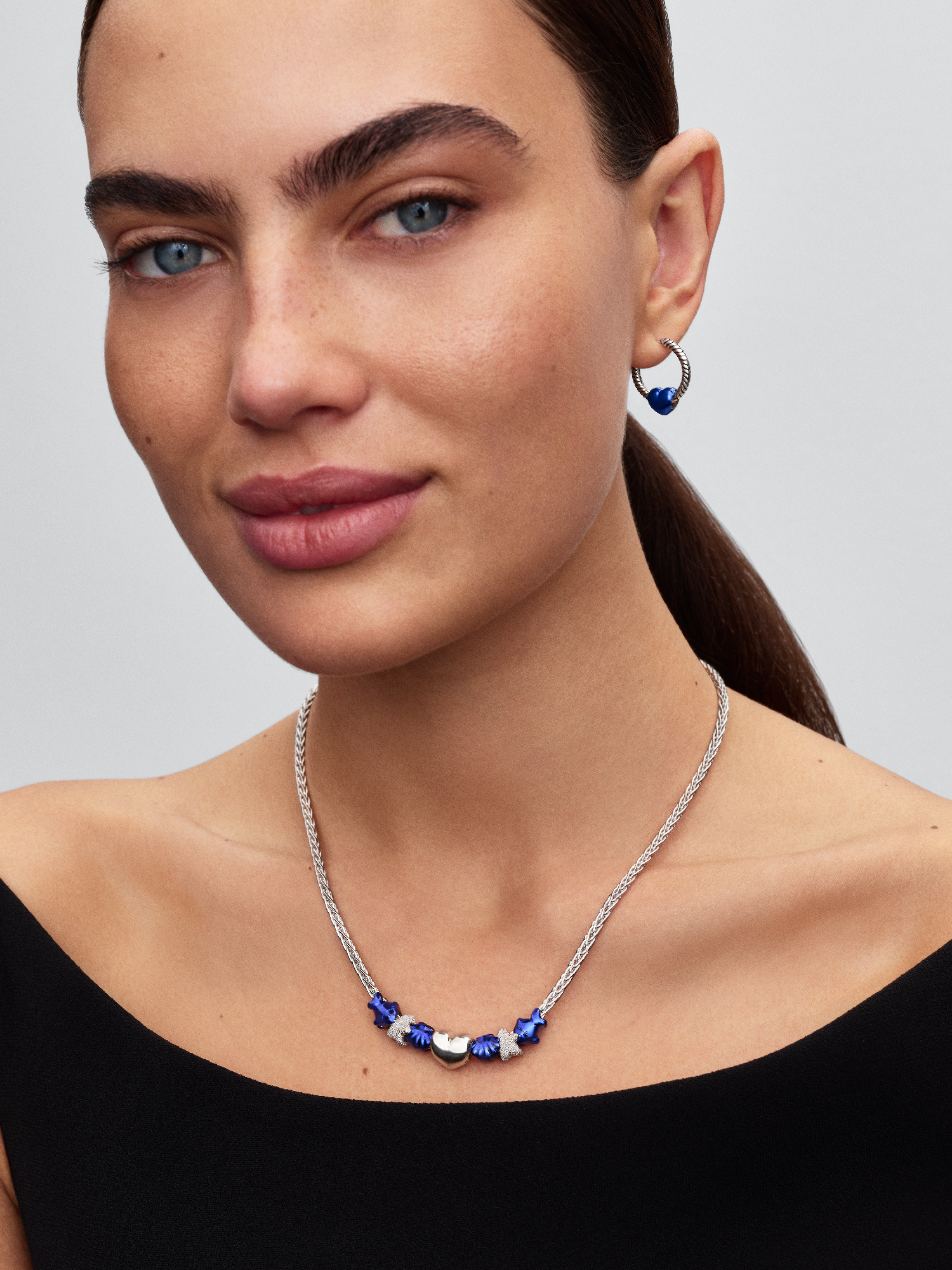 Pandora Moments Small Charm Hoop Earrings