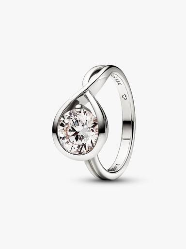 FINAL SALE - Pandora Infinite 14k White Gold Lab-grown Diamond Ring