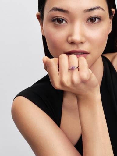Disney Mulan Cherry Blossom Ring, Platinum Plated