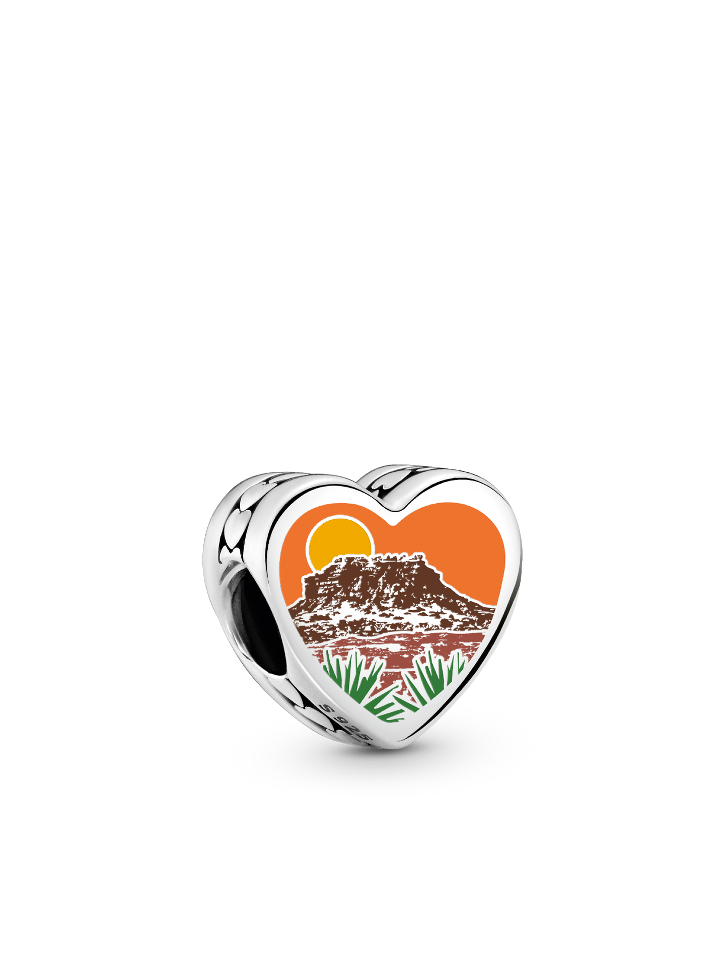 Женский шарм Pandora Oklahoma Heart Charm, цвет: Серебро — фото 1