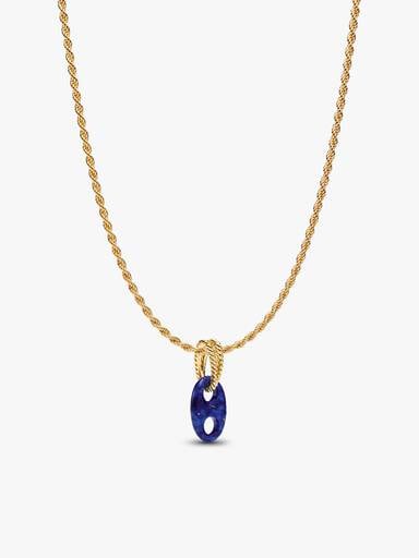 Blue Mariner Link Charm Neckle Set