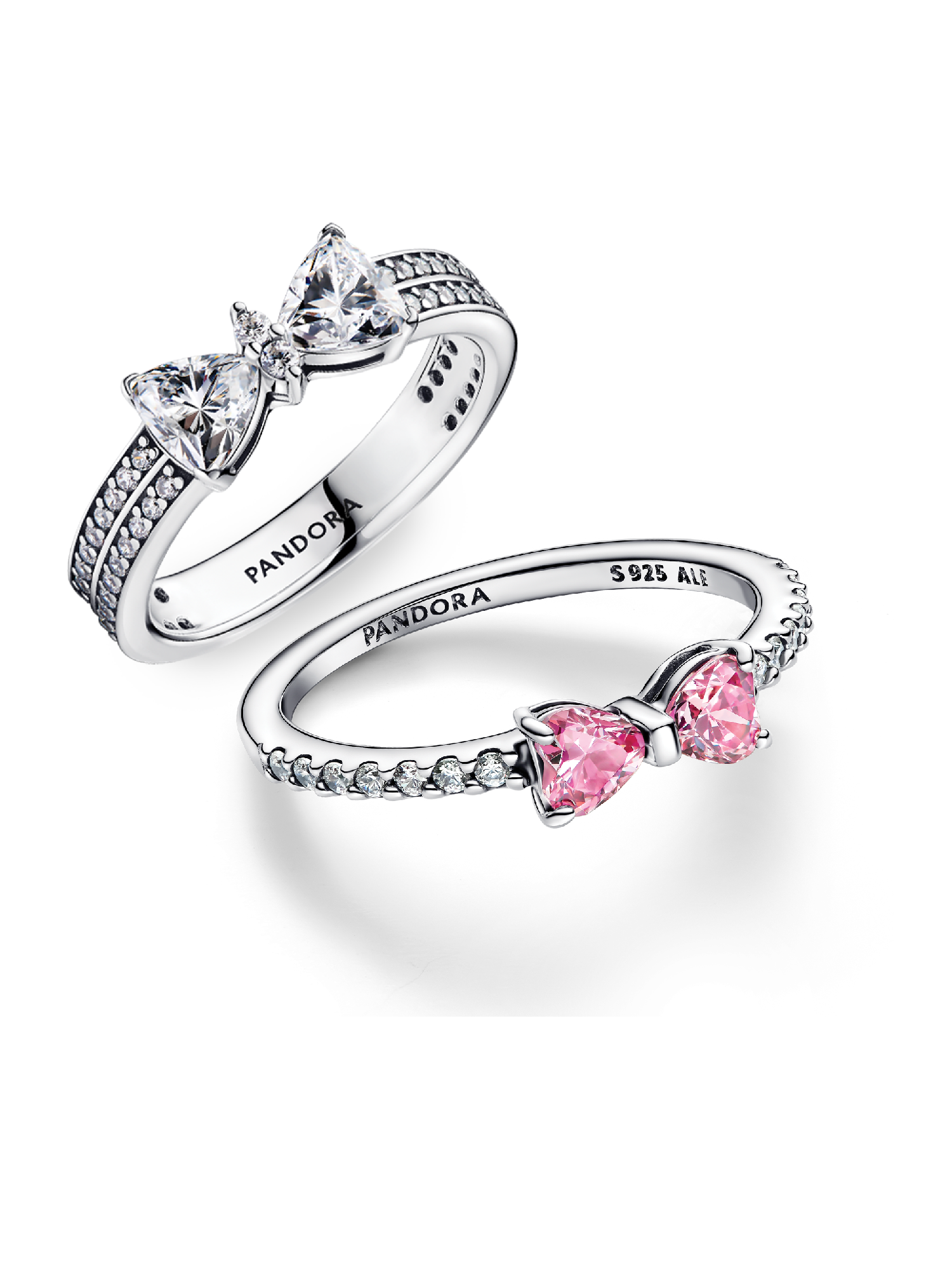 Sparkling Bow Ring Set