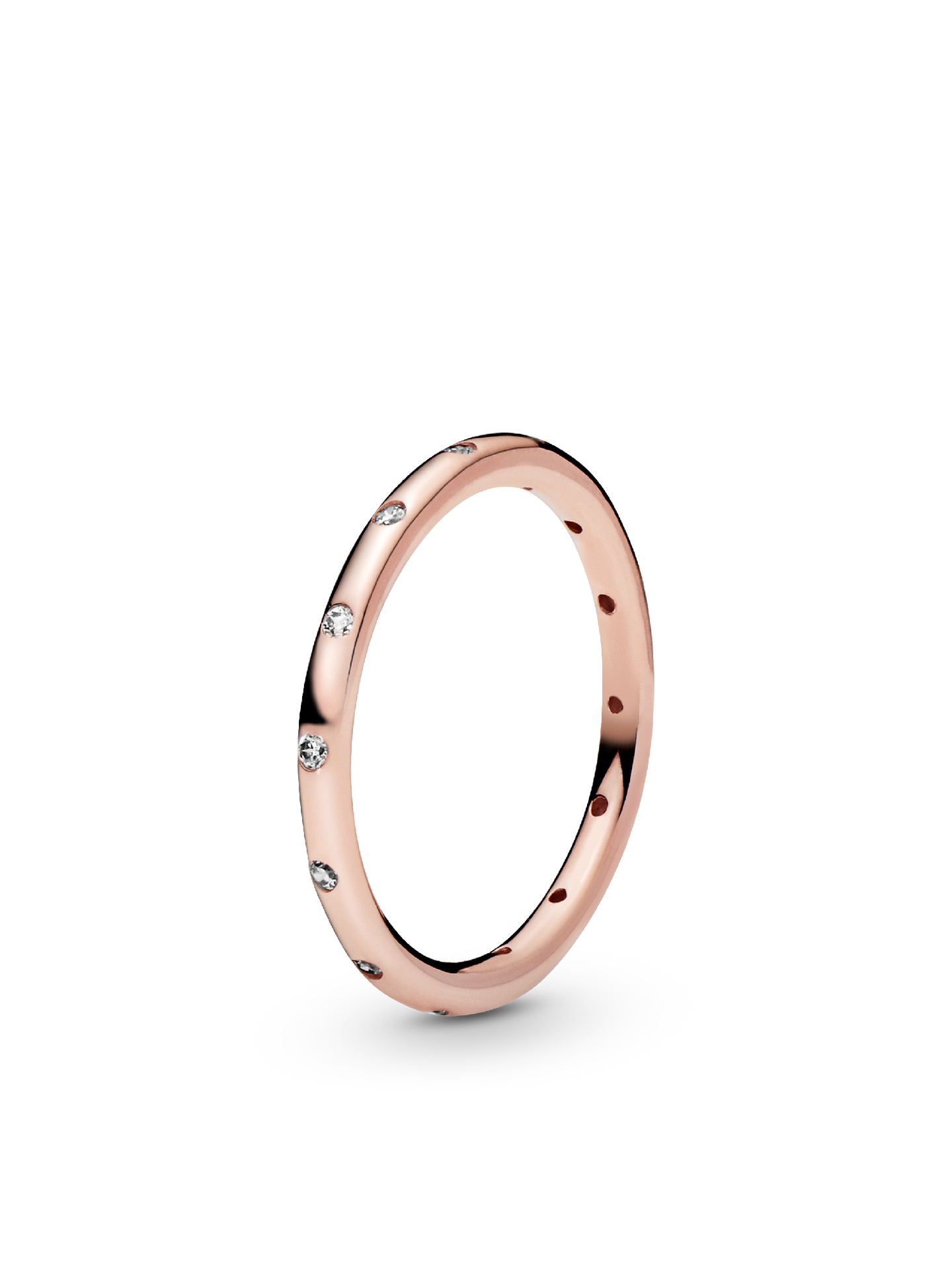 Женское кольцо Pandora Simple Sparkling Band, Rose gold plated, цвет: Покрытие розовым золотом — фото 1