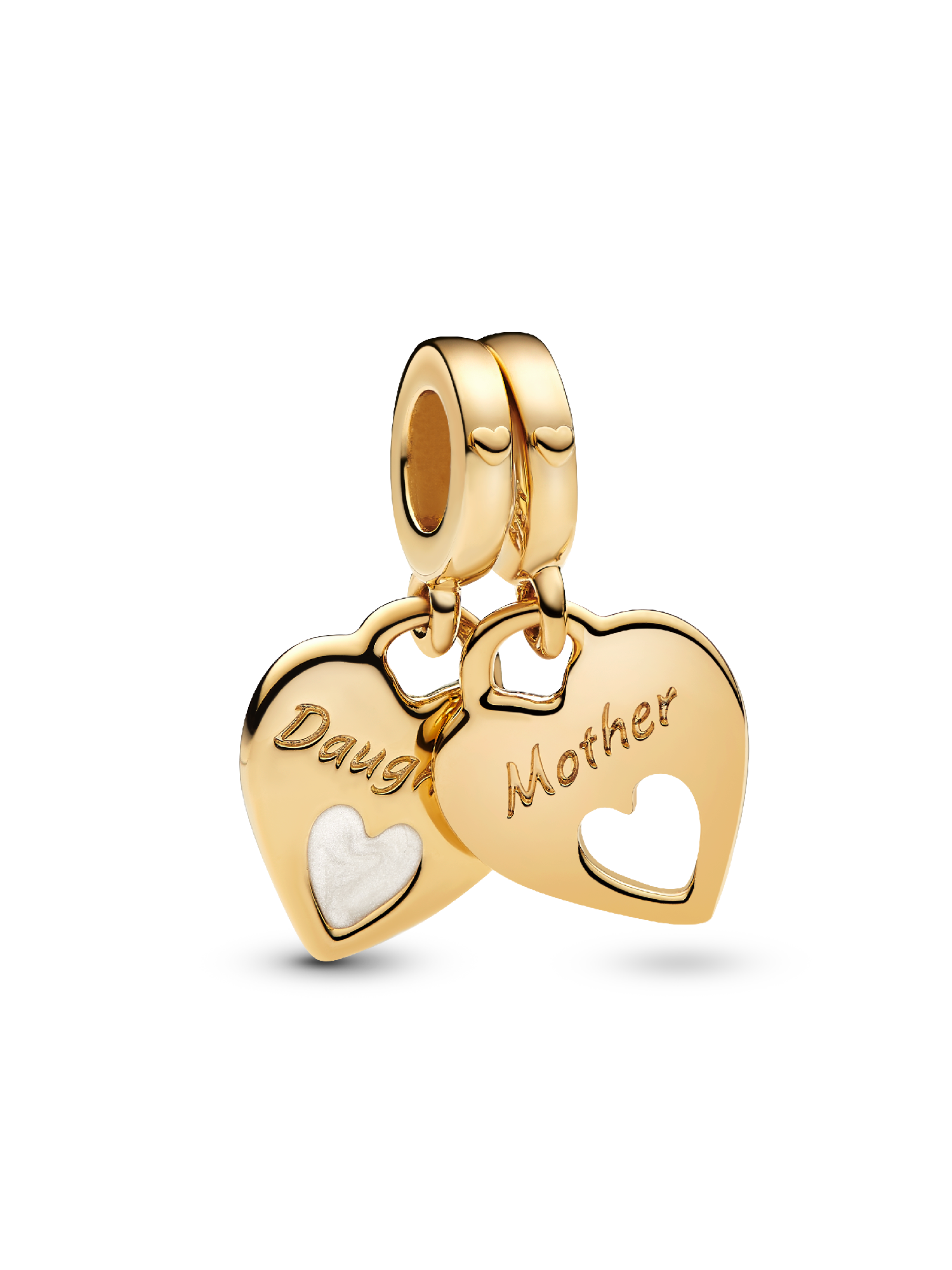Double Heart Split Dangle Charm