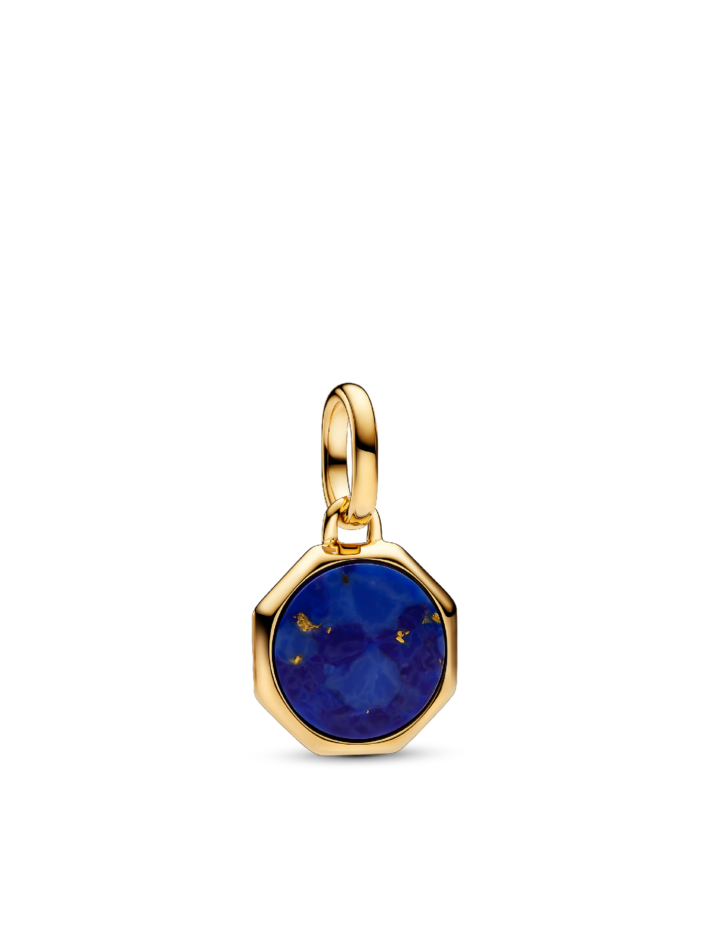 Женский шарм Pandora Blue Engravable Mini Medallion Charm, цвет: Позолоченный