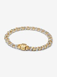 Two-tone Pavé Cuban Chain Bracelet Two-tone Pavé Cuban Chain Bracelet