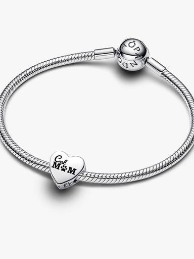 Cat Mom Heart Charm