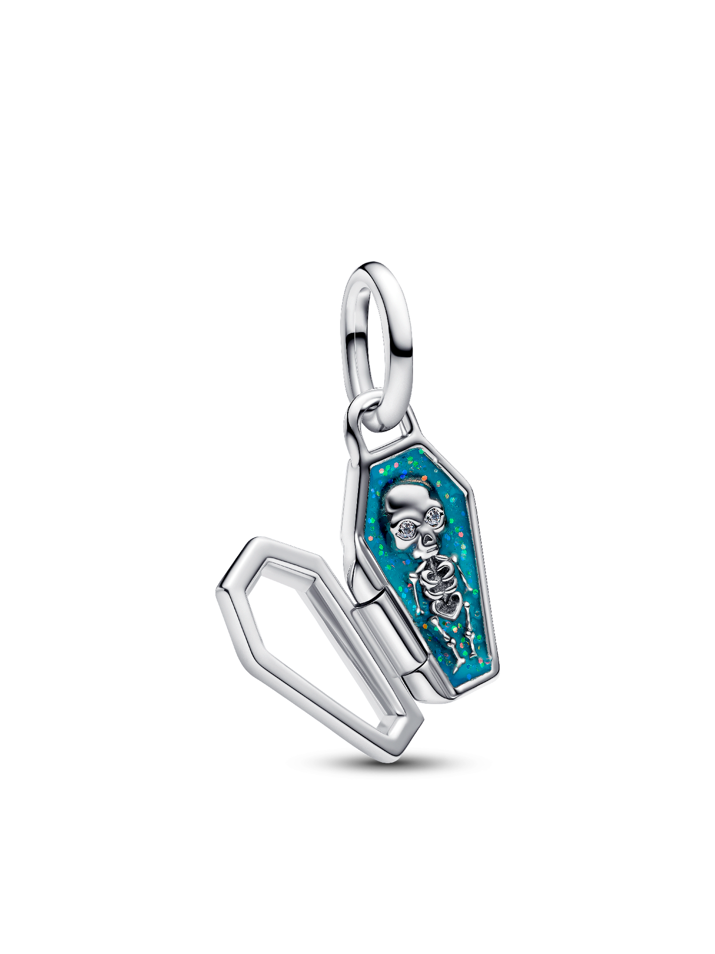 Женский шарм Pandora Openable Glow-in-the-dark Coffin Charm, цвет: Серебро — фото 1