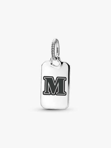 Letter M Rectangle Pendant