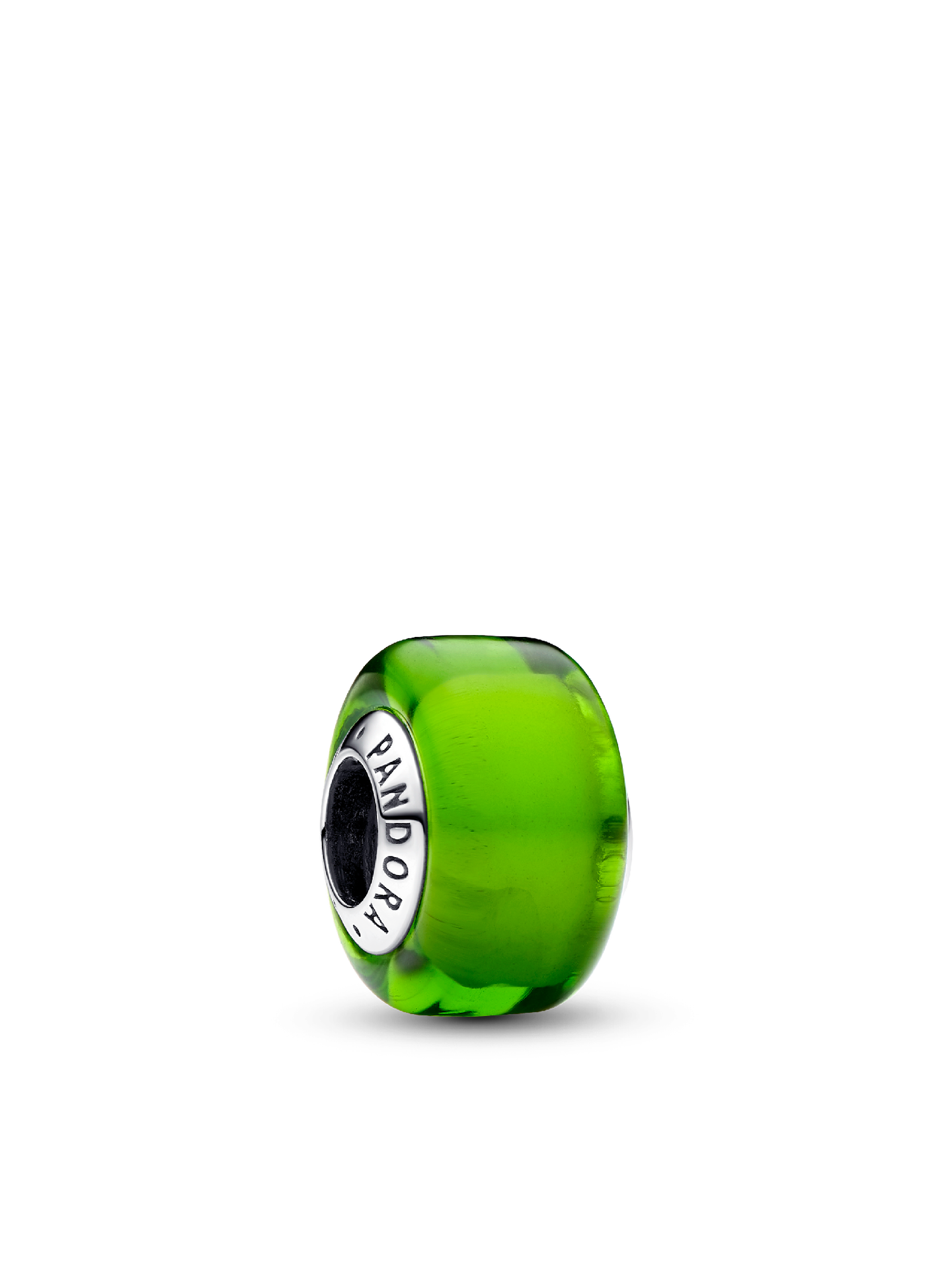 Шарм Pandora Green Mini Murano Glass Charm, цвет: Серебро — фото 1