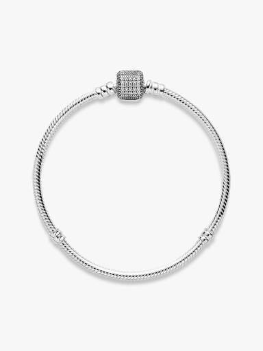Pandora Moments Sparkling Pavé Clasp Snake Chain Bracelet