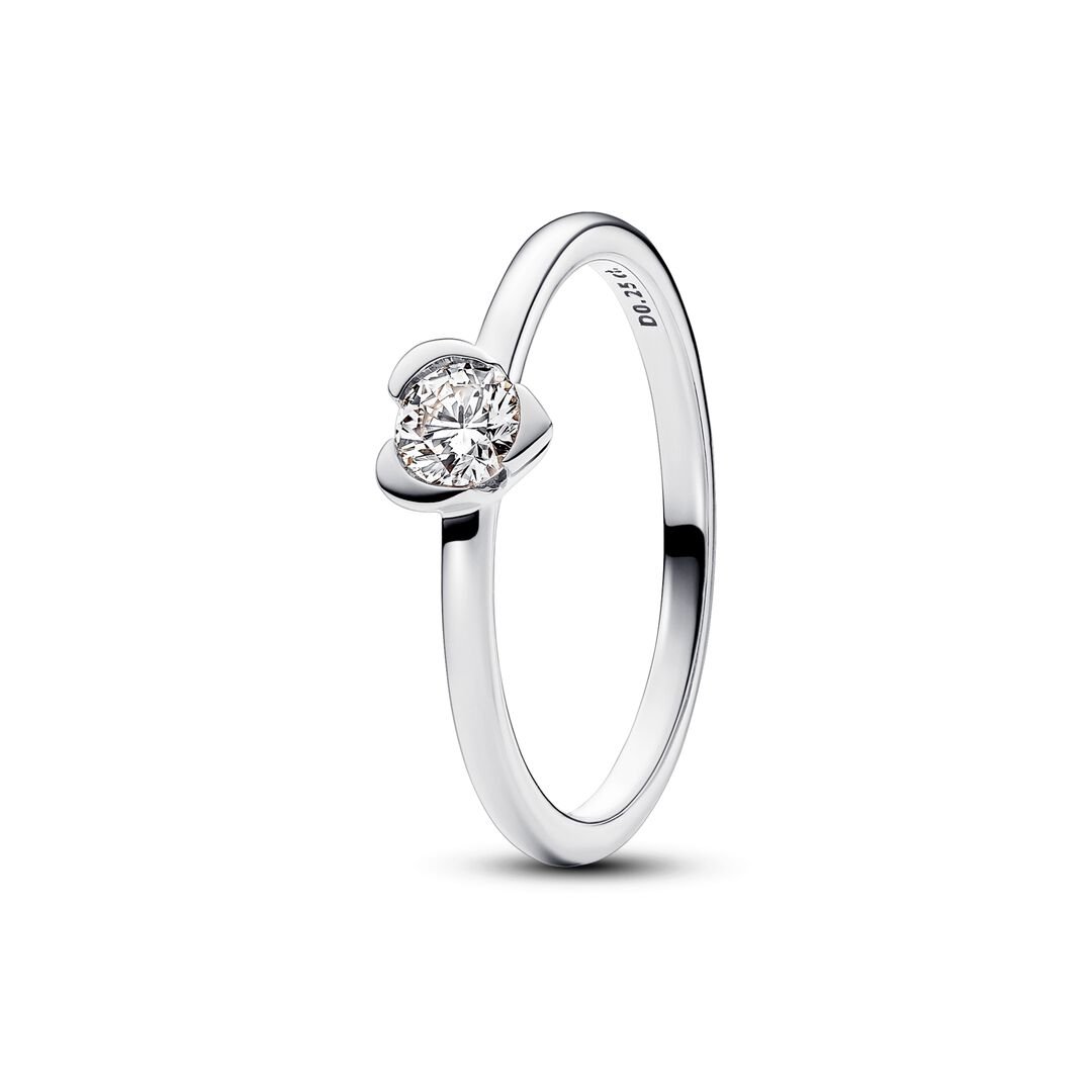 Pandora Talisman Lab-grown Diamond Heart Ring 0.25 carat tw Sterling Silver