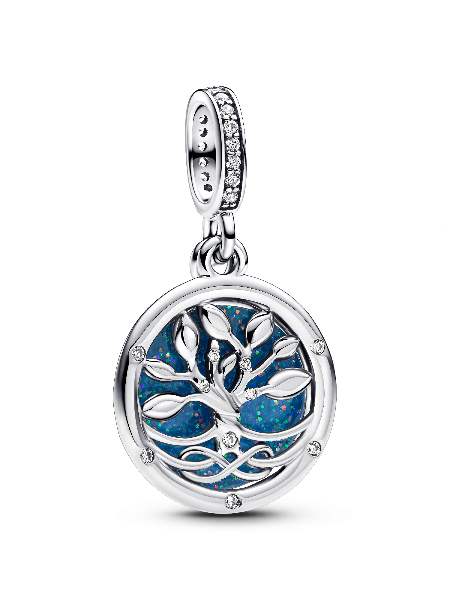 Glow-in-the-dark Infinity Tree Double Dangle Charm | Pendant