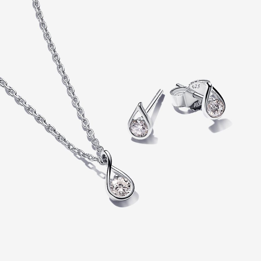 Pandora Infinite Lab-Grown Diamond Jewelry Gift Set 0.35 carat tw Sterling Silver image number 0