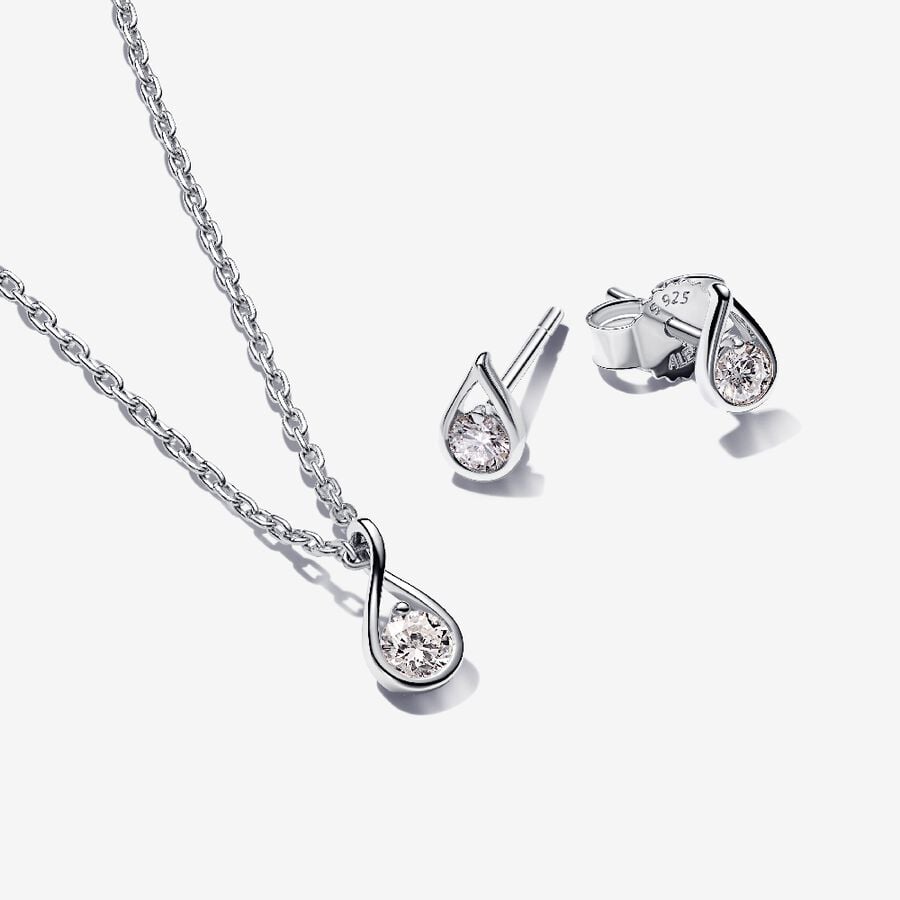 Pandora Infinite Lab-Grown Diamond Jewelry Gift Set, Sterling Silver, 0.35 carat TW image number 0
