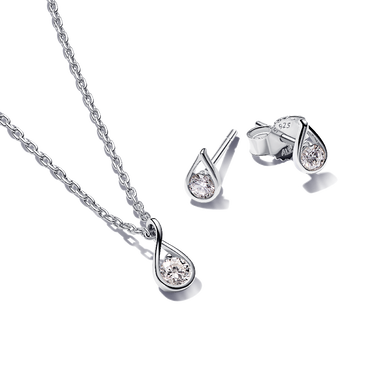 Pandora Infinite Lab-Grown Diamond Jewelry Gift Set 0.35 carat tw Sterling Silver