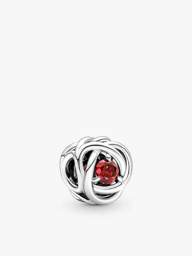 July Birthstone Eternity Circle O Pendant Set