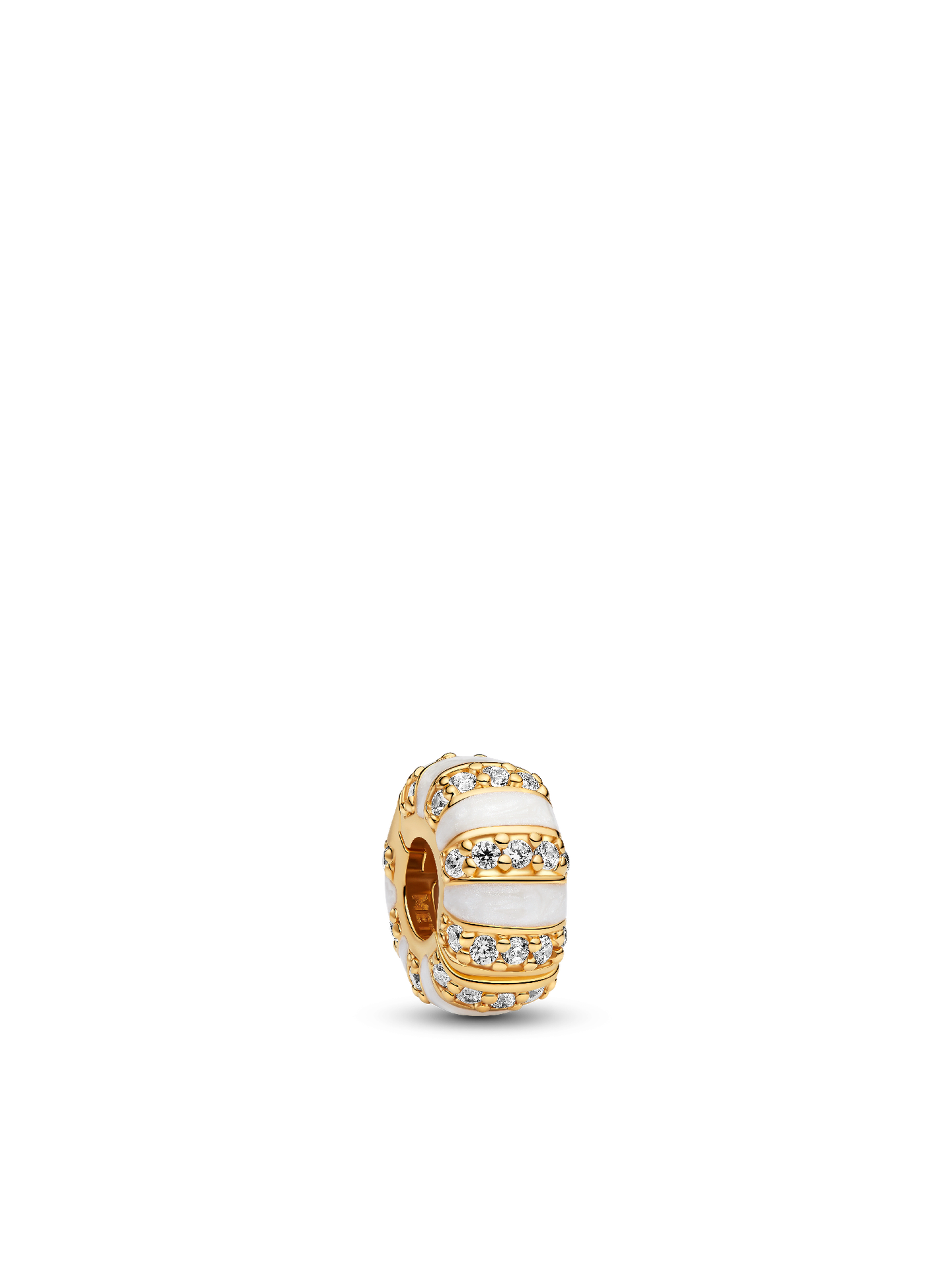 Шарм Pandora Stones & Enamel Clip Charm, Gold plated, цвет: Позолоченный