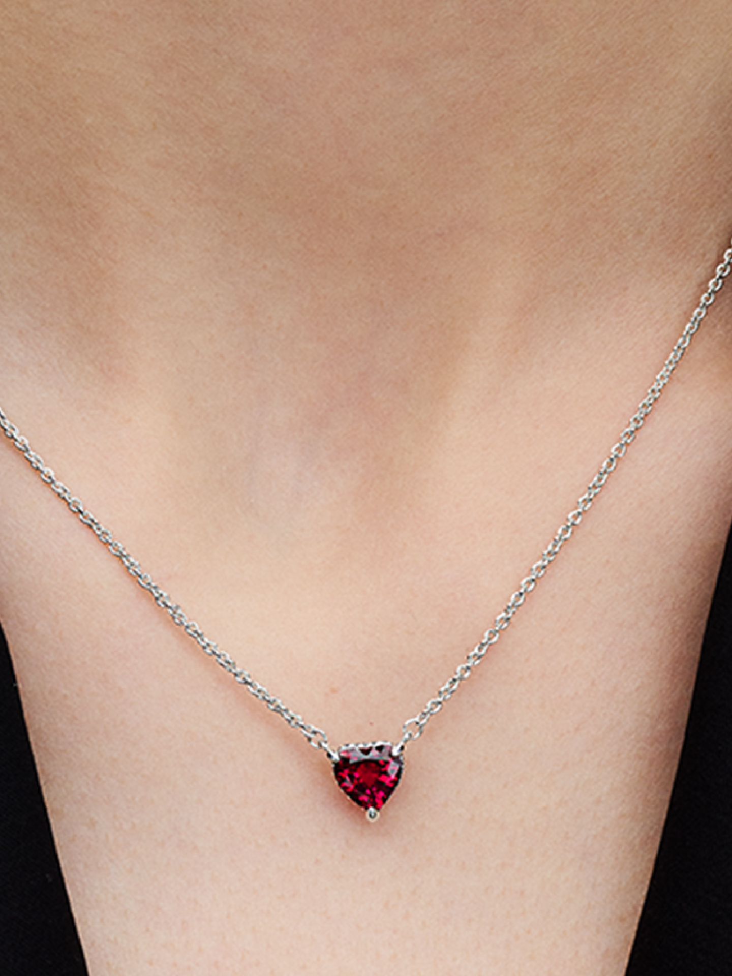 Женское колье Pandora Sparkling Heart Halo Pendant Collier, цвет: Серебро — фото 3