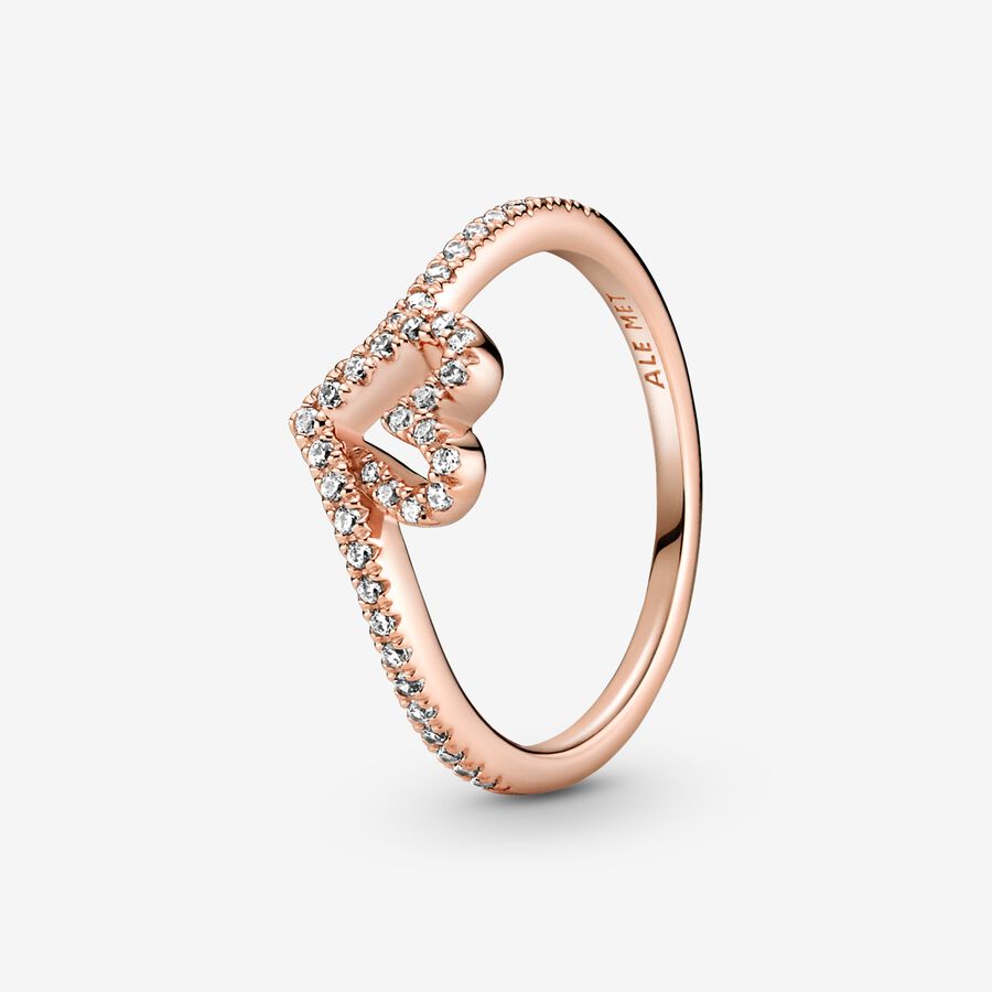 Wishbone Heart | Rose gold plated | US