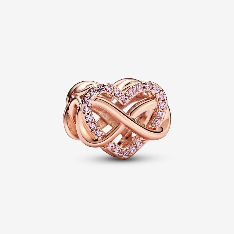 Family Infinity Pink Heart Charm image number 0