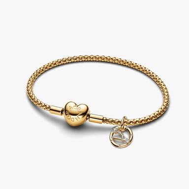 Taurus Zodiac Dangle Charm Studded Bracelet Set