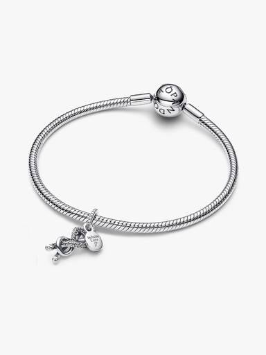 Pavé Infinity Knot Dangle Charm