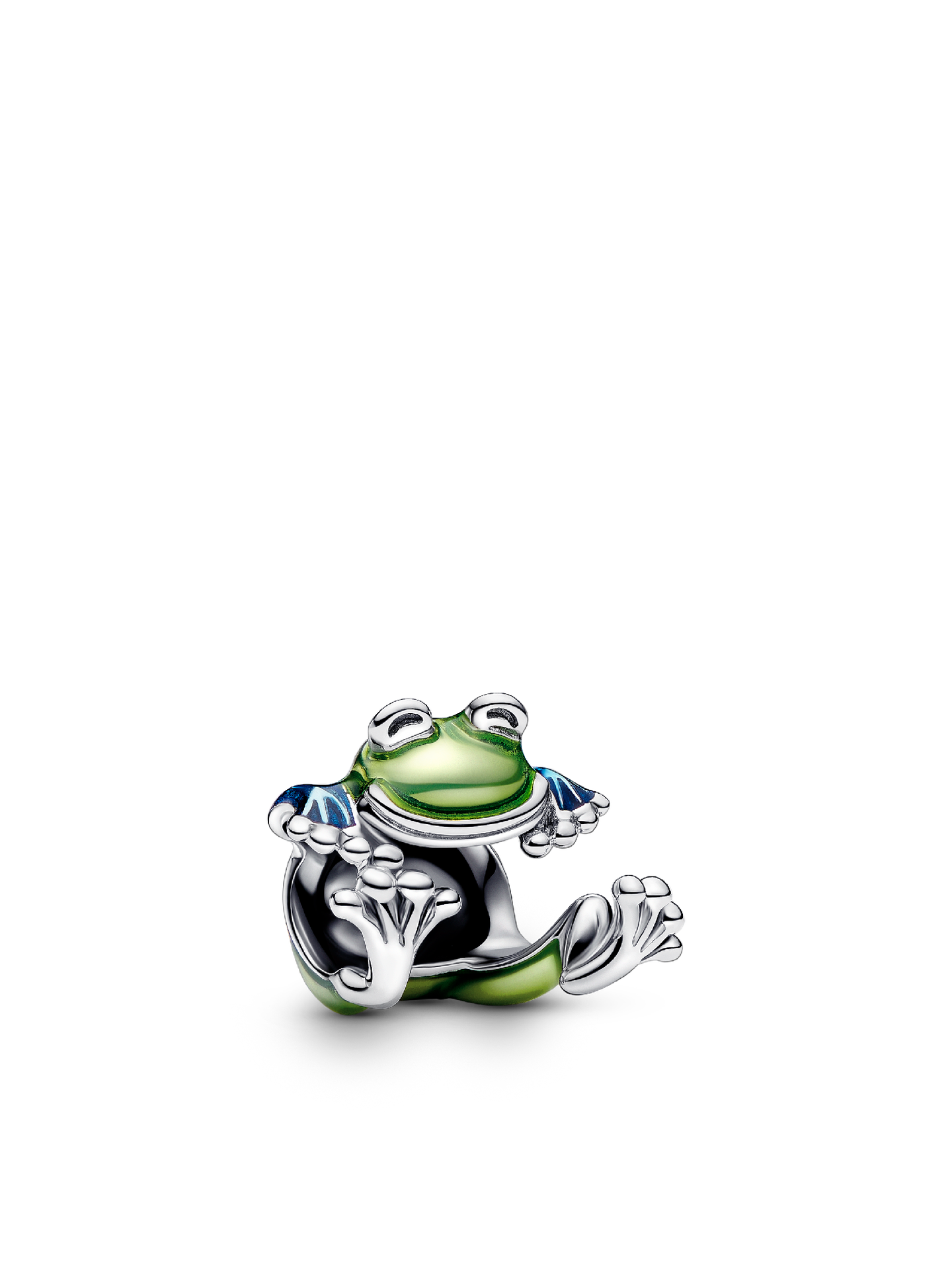 Женский шарм Pandora Climbing Frog Charm, цвет: Серебро — фото 1