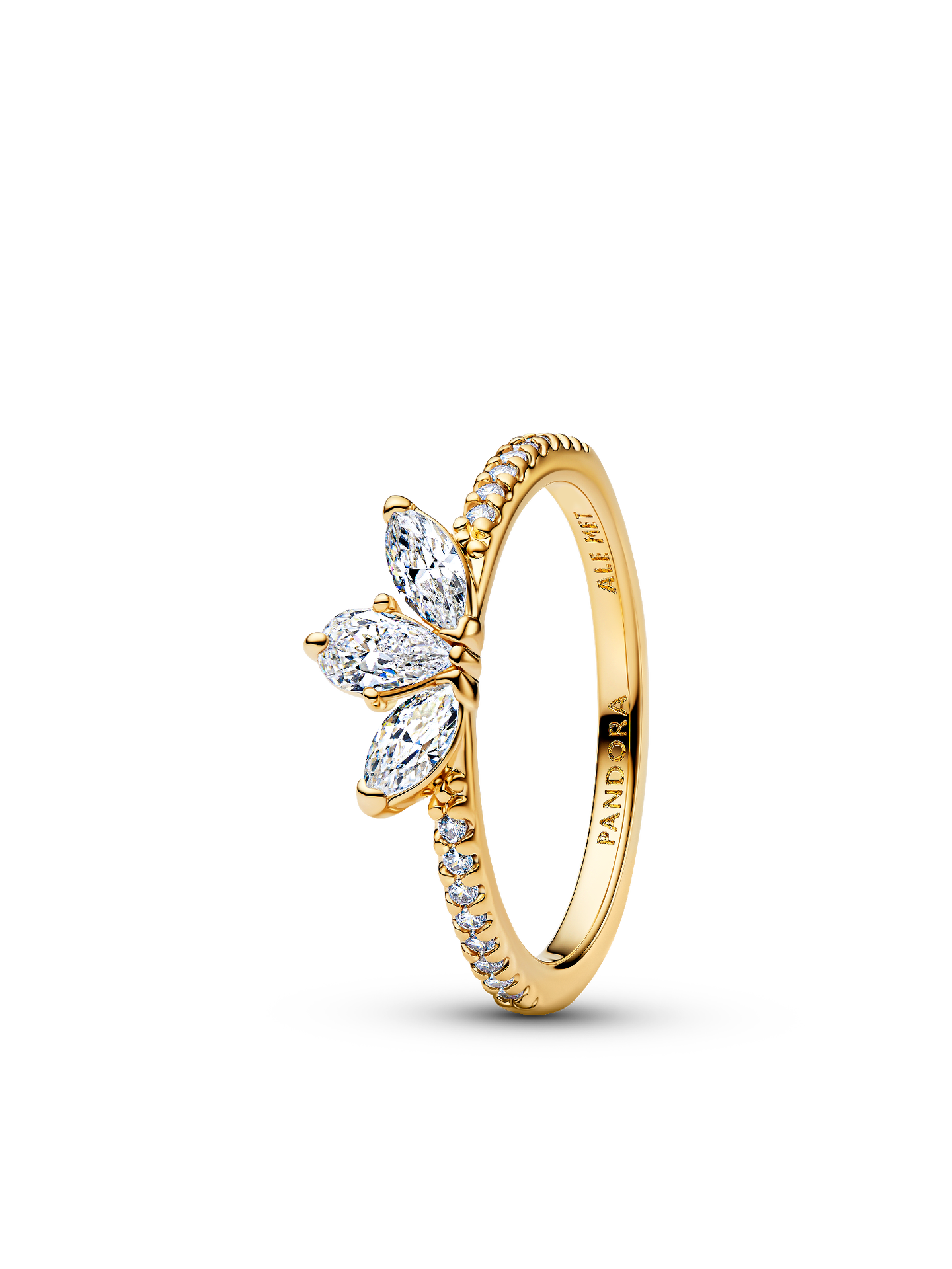 Женское кольцо Pandora Sparkling Herbarium Cluster, Gold plated, цвет: Позолоченный — фото 1