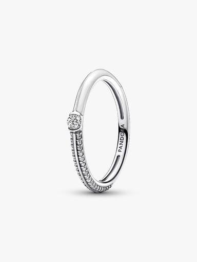 Pandora ME Pavé & White Dual Ring
